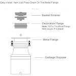 GZILA Black Garbage Disposal Strainer and Stopper