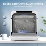 Compact Portable Dishwasher with 8 Wash Programs