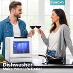 Compact Portable Dishwasher with 8 Wash Programs
