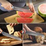 Damascus Steel Serrated Bread Knife for Homemade Breads