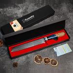 Damascus Steel Serrated Bread Knife for Homemade Breads