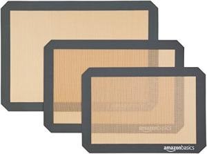 Silicone Non-Stick Baking Mats, 3-Pack Set