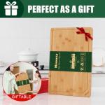 Homaxy Extra Large Bamboo Cutting Board with Juice Groove
