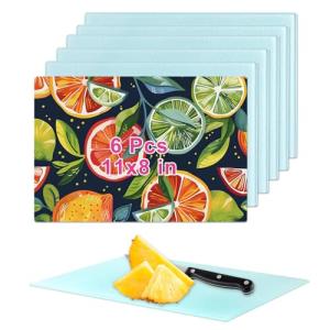 6-Pack Tempered Glass Cutting Board Blanks