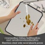 Stainless Steel and Wheat Straw Chopping Board Set