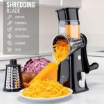 Zulay Kitchen Manual Rotary Cheese Grater with 5 Blades