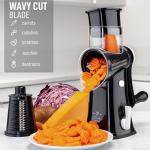Zulay Kitchen Manual Rotary Cheese Grater with 5 Blades