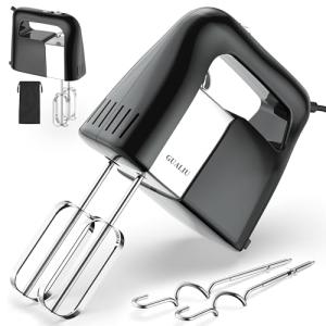 GUALIU 450W 5-Speed Electric Hand Mixer Black