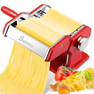 Sailnovo 2-in-1 Pasta Maker with 9 Thickness Settings