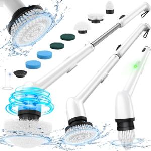 LyriFine Electric Spin Scrubber with Long Handle