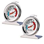 2 Pack Large Dial Refrigerator Freezer Thermometers