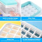 PHINOX 64-Piece Ice Cube Tray Set with Bin