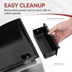 3-Burner Portable Propane Griddle with Side Burner