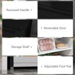 HOMCOM 3 Cu.Ft Mini Countertop Freezer, Black