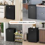 HOMCOM 3 Cu.Ft Mini Countertop Freezer, Black