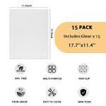 15PCS Washable Refrigerator Shelf Mats - White