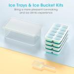 DOQAUS Stackable Silicone Ice Cube Tray Set