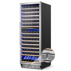 24-Inch Wine Cooler, 180-Bottle Dual Zone Fridge