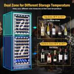 24-Inch Wine Cooler, 180-Bottle Dual Zone Fridge