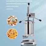 Manual Stainless Steel Churro Maker with 5 Molds
