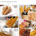 Manual Stainless Steel Churro Maker with 5 Molds