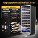24-Inch Wine Cooler, 180-Bottle Dual Zone Fridge