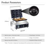 Electric Waffle and Donut Maker with 6 Holes