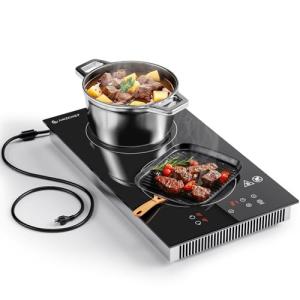 AMZCHEF 12-Inch Double Burner Induction Cooktop