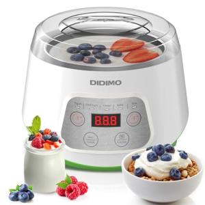 Electric Greek Yogurt Maker with Timer and Strainer