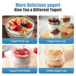 Electric Greek Yogurt Maker with Timer and Strainer