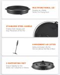 DARTMOOR 9 Quart Pre-Seasoned Cast Iron Dutch Oven