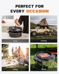 DARTMOOR 9 Quart Pre-Seasoned Cast Iron Dutch Oven
