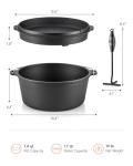 DARTMOOR 9 Quart Pre-Seasoned Cast Iron Dutch Oven