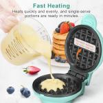 CROWNFUL 4" Mini Waffle Maker - Easy to Clean