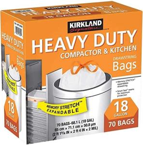 Kirkland Signature Drawstring Kitchen Trash Bags