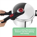 T-fal 6-Quart Pressure Cooker, Aluminum Silver