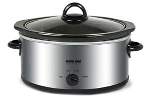 Better Chef 3-Quart Oval Slow Cooker with Glass Lid