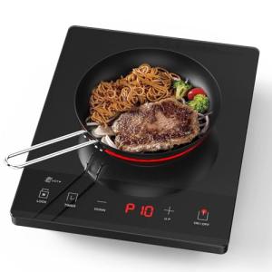Portable Electric Hot Plate with Timer and Safety Lock