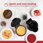 Holstein Mini Waffle Maker - Quick & Easy 4-Inch Waffles
