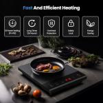 Portable Electric Hot Plate with Timer and Safety Lock