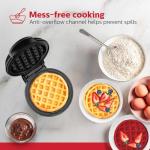 Holstein Mini Waffle Maker - Quick & Easy 4-Inch Waffles