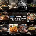 Portable Electric Hot Plate with Timer and Safety Lock