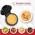 Holstein Mini Waffle Maker - Quick & Easy 4-Inch Waffles