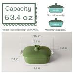 DOWAN Green Ceramic Casserole Dish with Lid
