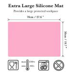 Pink Silicone Craft and Countertop Mat 27.6" x 19.7