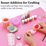Pink Silicone Craft and Countertop Mat 27.6" x 19.7