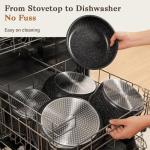 SODAY 15-Piece Nonstick Cookware Set with Detachable Handles