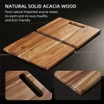 Acacia Wood Cutting Board with Handle, 15"x9.5