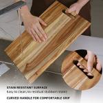 Acacia Wood Cutting Board with Handle, 15"x9.5