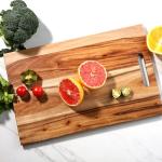 Acacia Wood Cutting Board with Handle, 15"x9.5